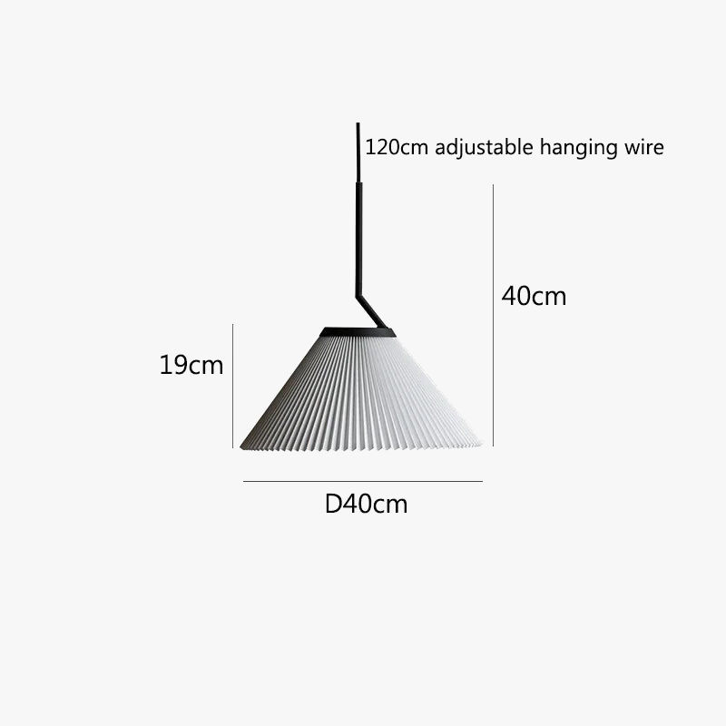 Nordique Plissé Crème PENDENTIF LED Lumière Pour Salon Cuisine Restaurant Lustre Loft Suspension Lustre Décoration de La Maison