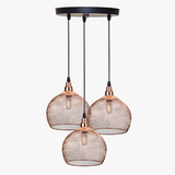 Nordique Restaurant Bar éclairage salon passerelle rétro or Rose Cage à oiseaux luminaire créatif moderne Simple lustre