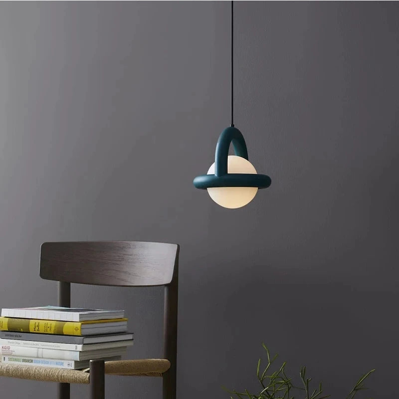Nordique Simple Ballon Suspension Lampe Jupiter Boule Lampe Chambre Chevet Balconbar Café Petite Suspension Art Designer Lustre