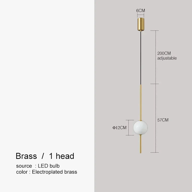 Nordique Simple boule de verre suspension lumières salle à manger chambre décor lampe suspendue Restaurant Bar Suspension lustres éclairage
