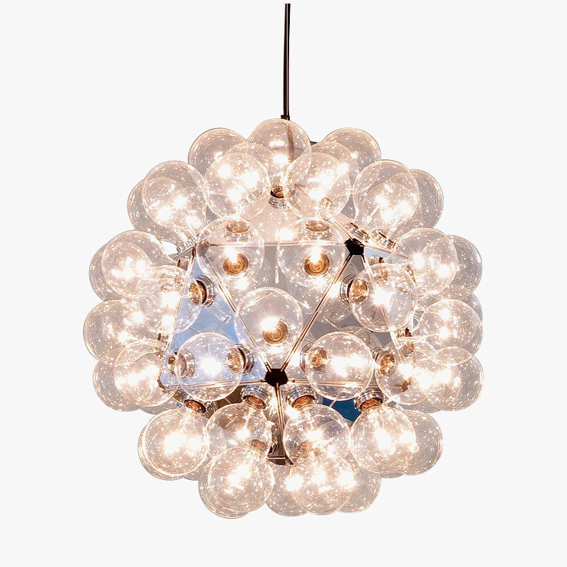 Lustre design Nordique Taraxacum bulles lumières verre miroir boule cuisine salon salle à manger bar décor