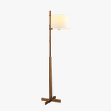 Lampadaire Nordique Wabi Sabi En Bois Massif Tissu Abat-Jour Led Salon Chambre Lampe De Chevet Décor À La Maison Canapé Coin Lampe Sur Pied