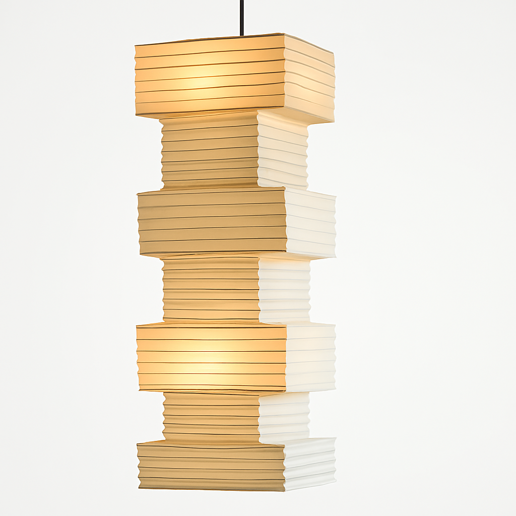 Nordique Wabi Sabi vent papier de riz suspension LED lumières salon chambre coin lustre Duplex Loft décor à la maison lampe de chevet