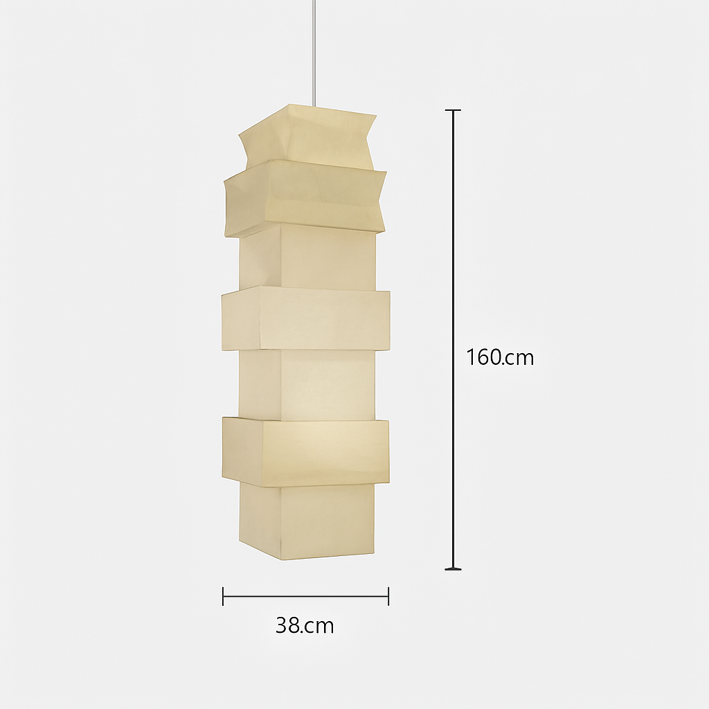 Nordique Wabi Sabi vent papier de riz suspension LED lumières salon chambre coin lustre Duplex Loft décor à la maison lampe de chevet