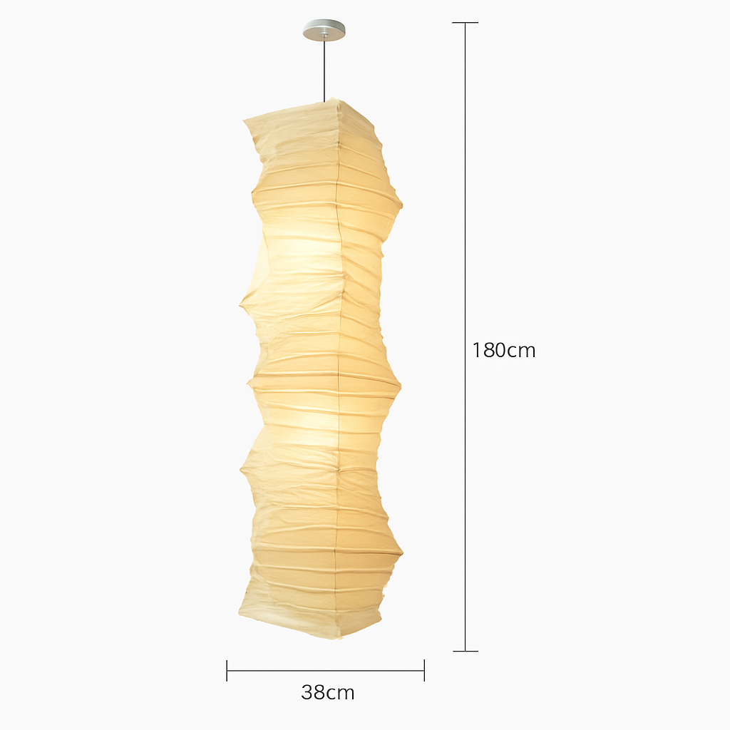 Nordique Wabi Sabi vent papier de riz suspension LED lumières salon chambre coin lustre Duplex Loft décor à la maison lampe de chevet