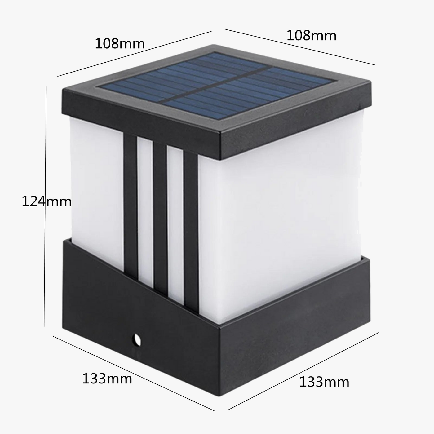 LED à alimentation solaire lumière de clôture carrée blanc chaud lampe éclairage extérieur pilier étanche IP65 lampe solaire extérieure pour jardin