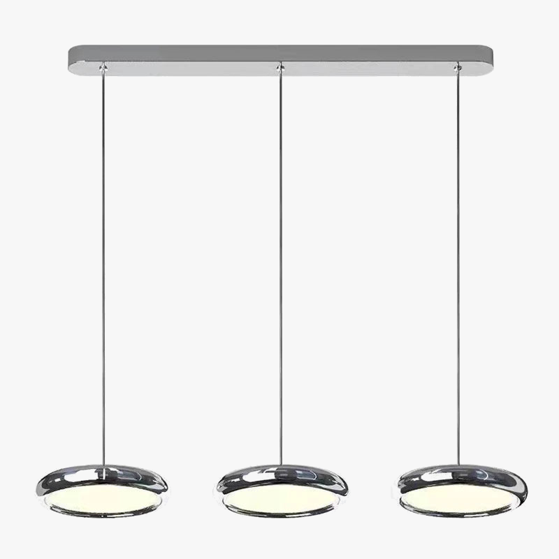lustre en aluminium led design plaqué circulaire