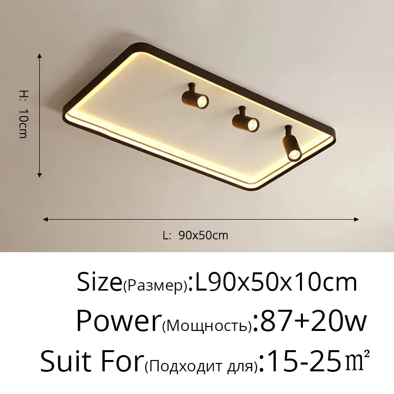 nouveau plafond moderne à leds monté en surface