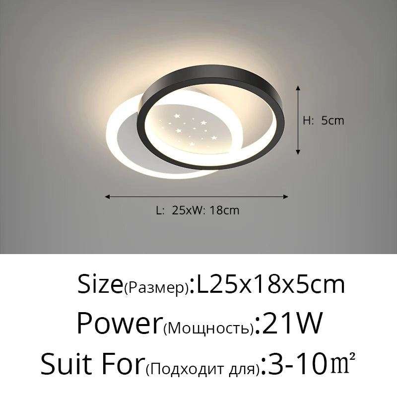 plafonnier led minimaliste moderne pour extérieur