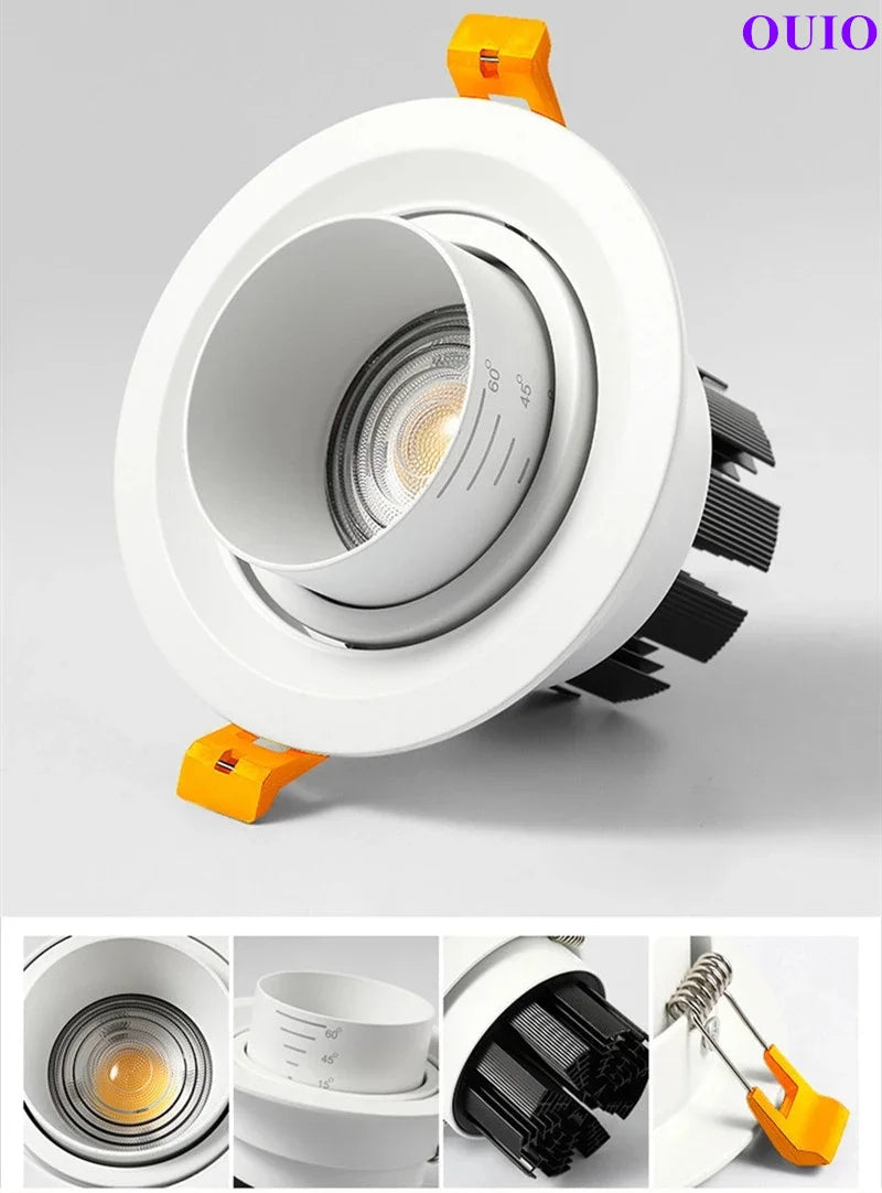 style 	 spots led zoom dimmable intégrés