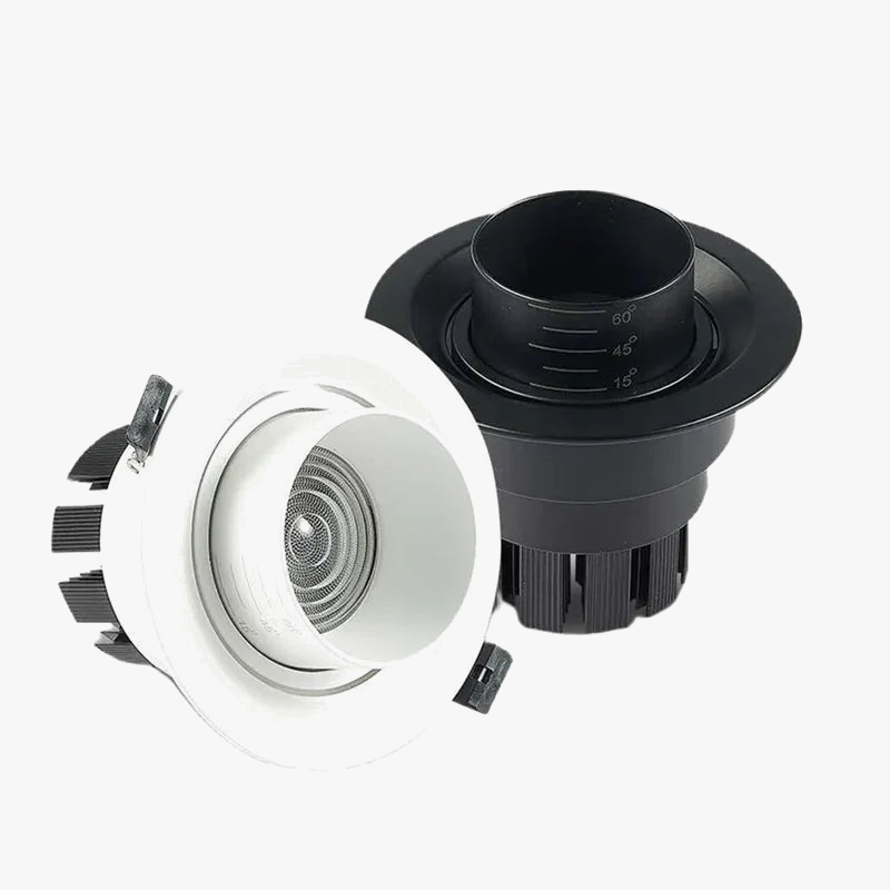 style 	 zoom angle réglable encastré led downlight cob plafonnier