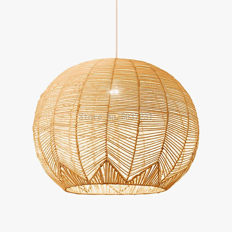 suspension lumières en bambou chinois japonais zen créatif rotin
