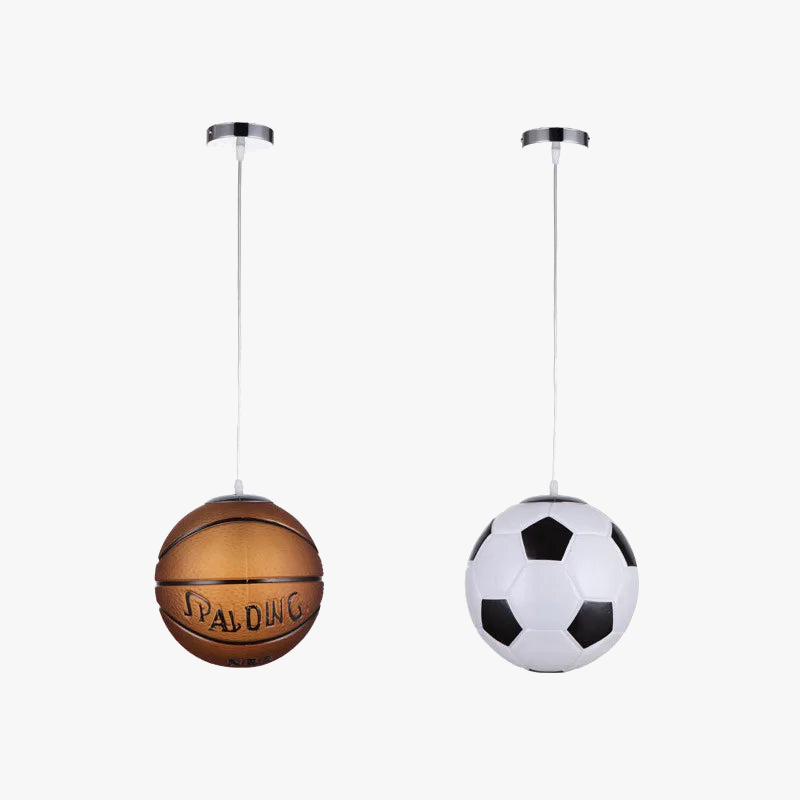 té enfants suspension lumières pour chambre enfants Football basket-ball lampes suspendues chambre luminaire moderne mignon décoration