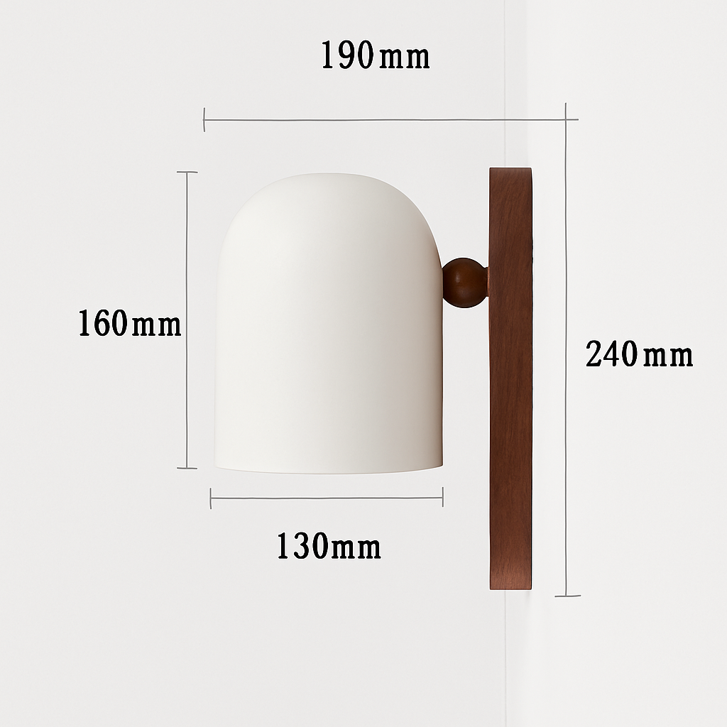 Odyssey – grande applique murale nordique en bois de noyer