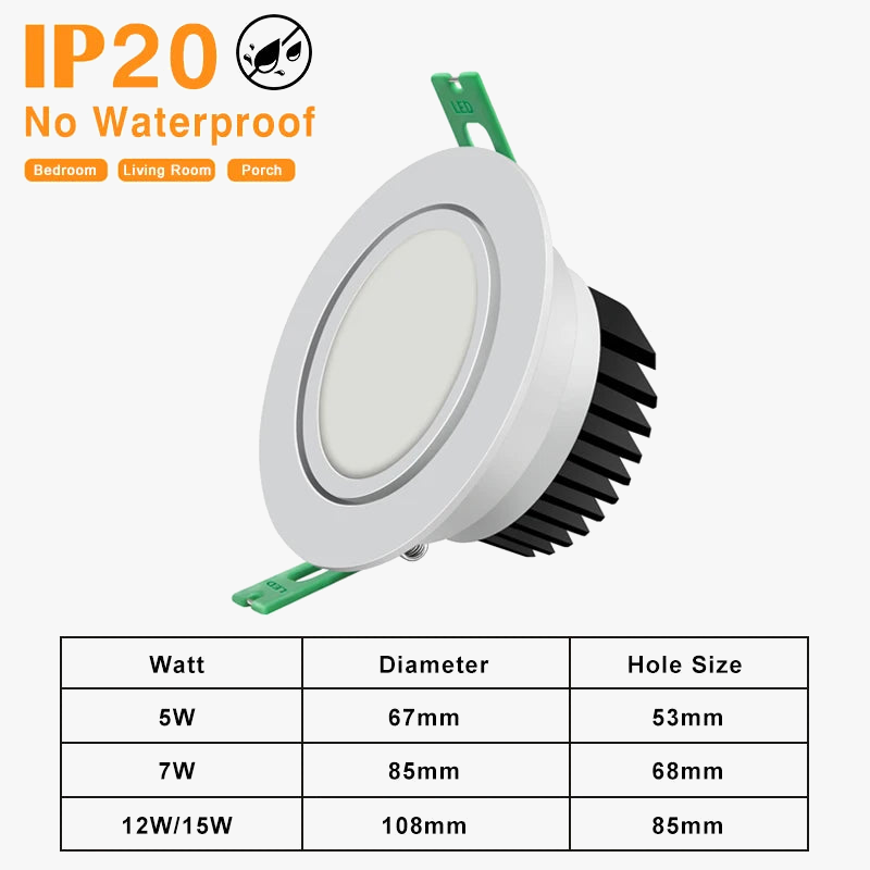 panneau led rond étanche encastré projecteur downlight