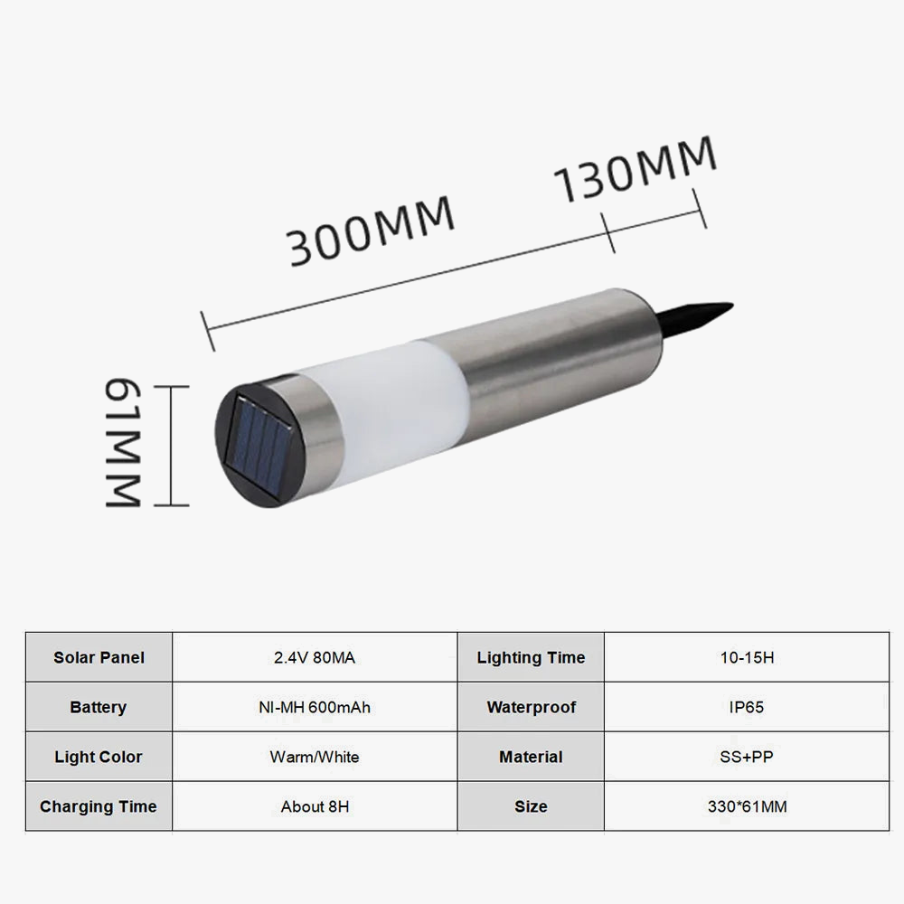 Paquet de 1/2/4 lumières solaires de voie de jardin éclairage extérieur LED borne lumineuse pour Patio