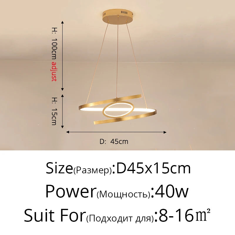 pendantifs led dorés pour un éclairage intérieur moderne et élégant