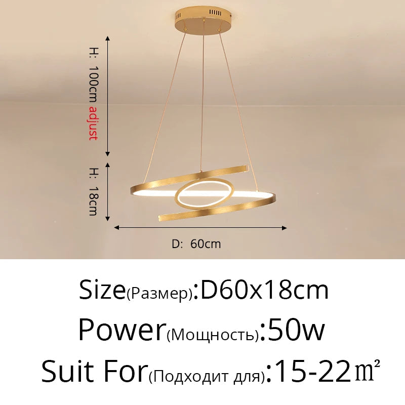 pendantifs led dorés pour un éclairage intérieur moderne et élégant