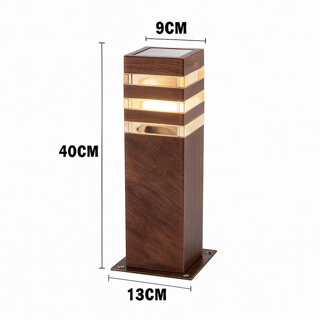 pilier lumineux led aluminium étanche pour jardin extérieur