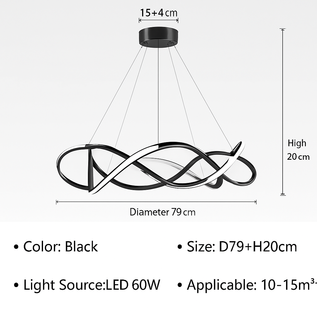 Plafond moderne à LEDs Lampe Lustre Pour Salon Hall Restaurant Chambre Suspension Lumière Décor Intérieur Luminaire Lustre