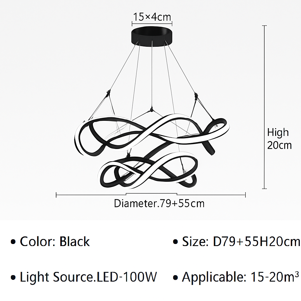 Plafond moderne à LEDs Lampe Lustre Pour Salon Hall Restaurant Chambre Suspension Lumière Décor Intérieur Luminaire Lustre