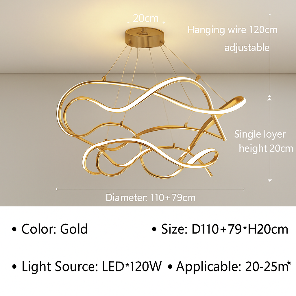Plafond moderne à LEDs Lampe Lustre Pour Salon Hall Restaurant Chambre Suspension Lumière Décor Intérieur Luminaire Lustre