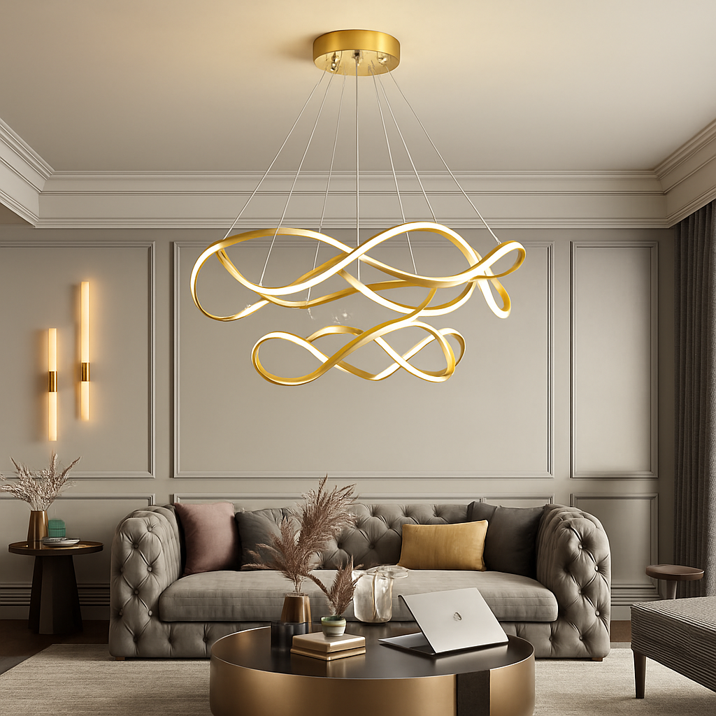 Plafond moderne à LEDs Lampe Lustre Pour Salon Hall Restaurant Chambre Suspension Lumière Décor Intérieur Luminaire Lustre
