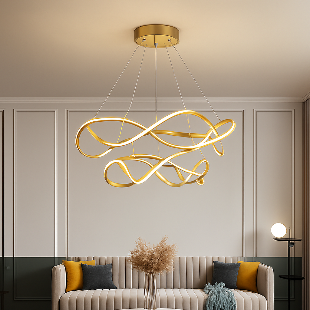 Plafond moderne à LEDs Lampe Lustre Pour Salon Hall Restaurant Chambre Suspension Lumière Décor Intérieur Luminaire Lustre