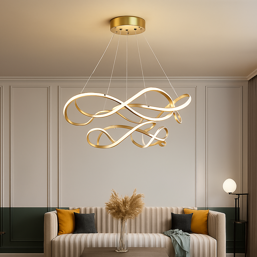 Plafond moderne à LEDs Lampe Lustre Pour Salon Hall Restaurant Chambre Suspension Lumière Décor Intérieur Luminaire Lustre