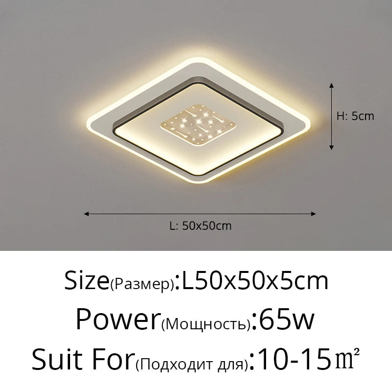 Plafond moderne à LEDs lampe pour chambre cuisine étude éclairage salon luminosité réglable Led plafonnier luminaire