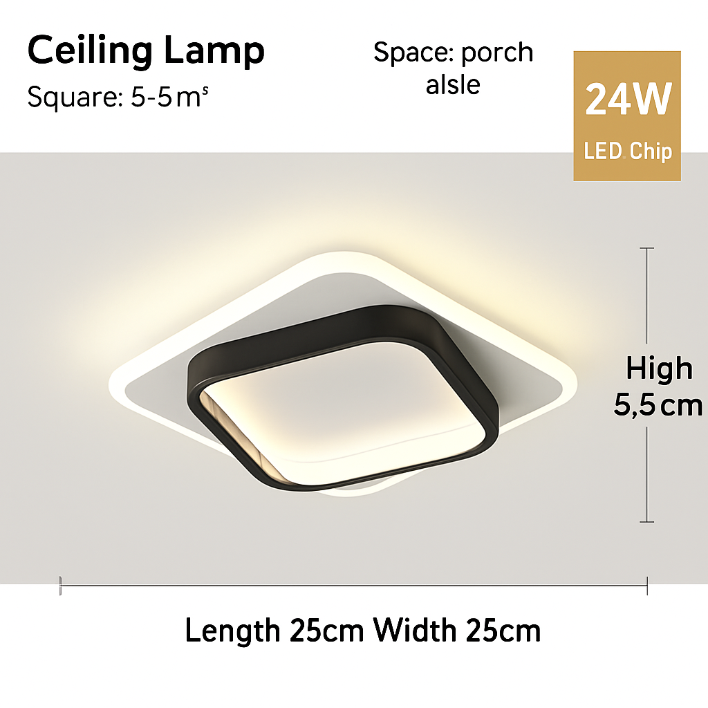 Plafond moderne à LEDs lampe pour salon escalier allée vestiaire couloir chambre plafonnier intérieur décor à la maison luminaire