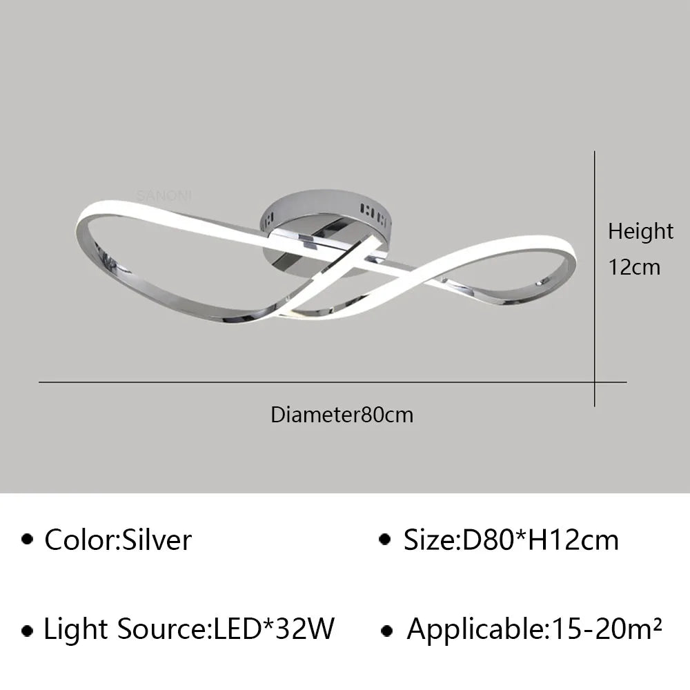 Plafonnier moderne à LEDs pour salon salle à manger chambre doré chromé luminaire intérieur