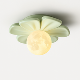 plafonnier 3d en forme de lune fleur en résine décorative