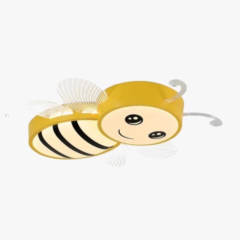 plafonnier abeille rose et or pour l'éclairage des enfants