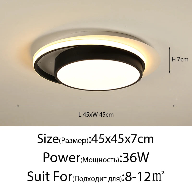 plafonnier acrylique rond pour décoration intérieure moderne
