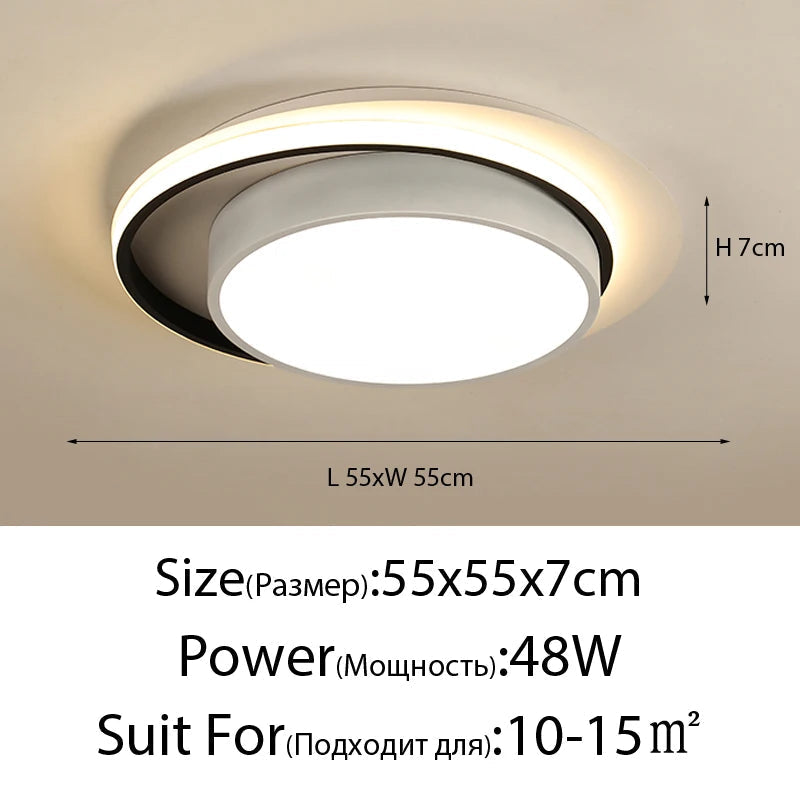 plafonnier acrylique rond pour décoration intérieure moderne