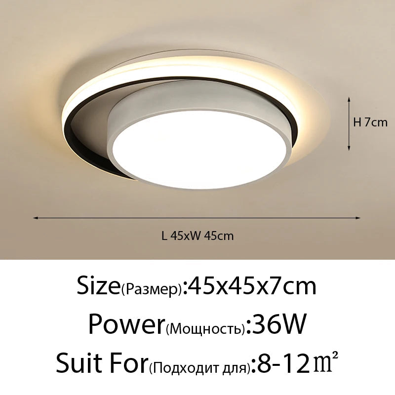 plafonnier acrylique rond pour décoration intérieure moderne