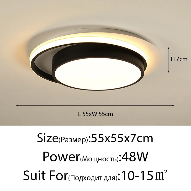 plafonnier acrylique rond pour décoration intérieure moderne