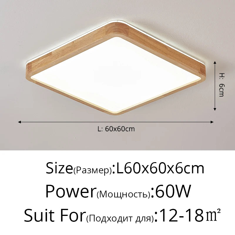 plafonnier anti-lumière bleue protection yeux en bois massif