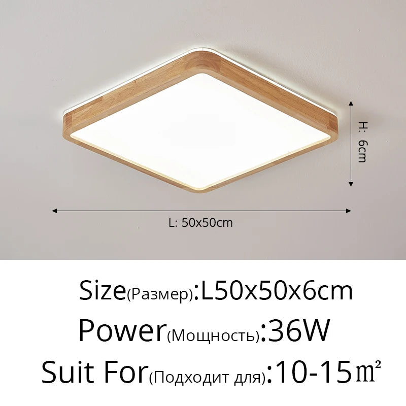 plafonnier anti-lumière bleue protection yeux en bois massif