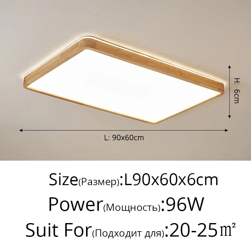 plafonnier anti-lumière bleue protection yeux en bois massif