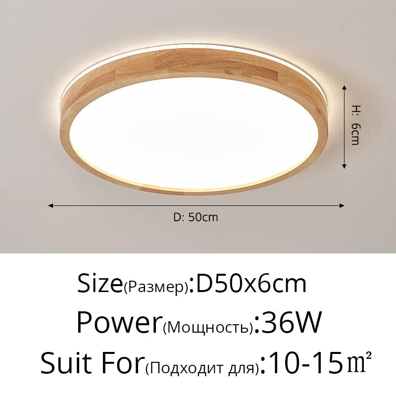 plafonnier anti-lumière bleue protection yeux en bois massif