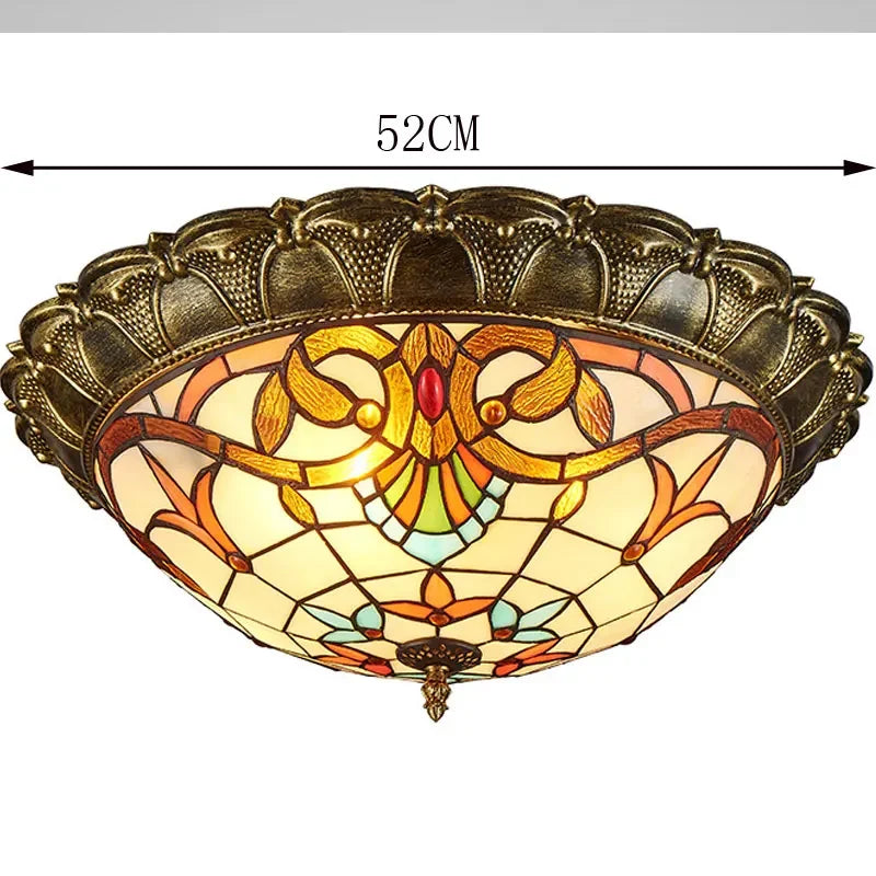 plafonnier baroque en verre de bohême pour décoration moderne