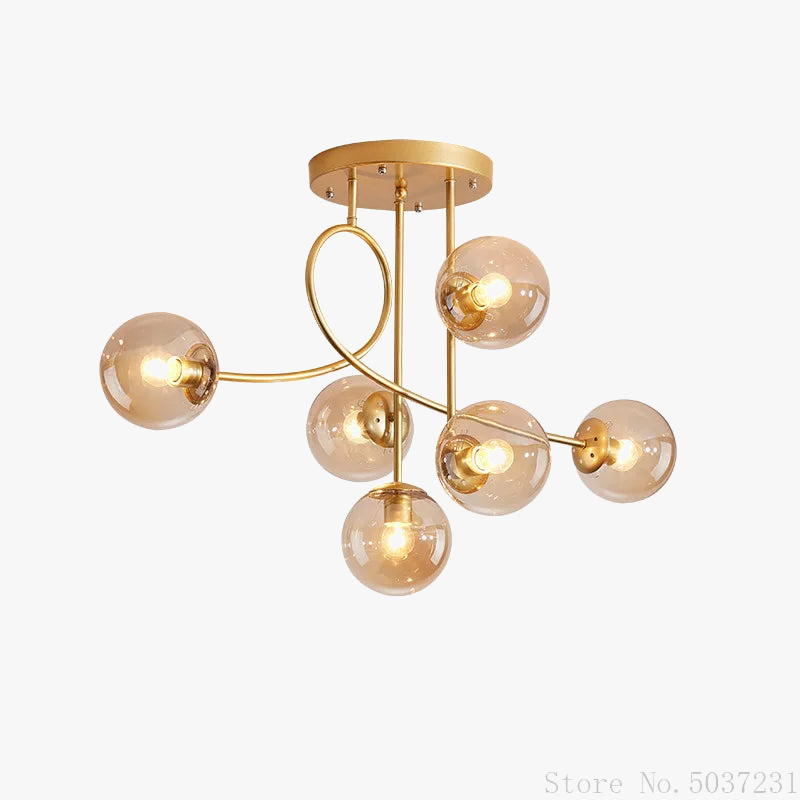 plafonnier boule de verre créatif et élégant pour intérieur