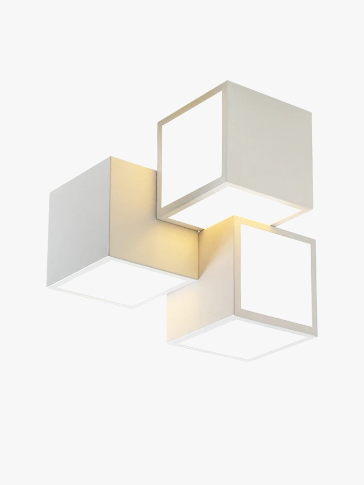 plafonnier carré créatif lumières led modernes décoration simple lustre luminaire