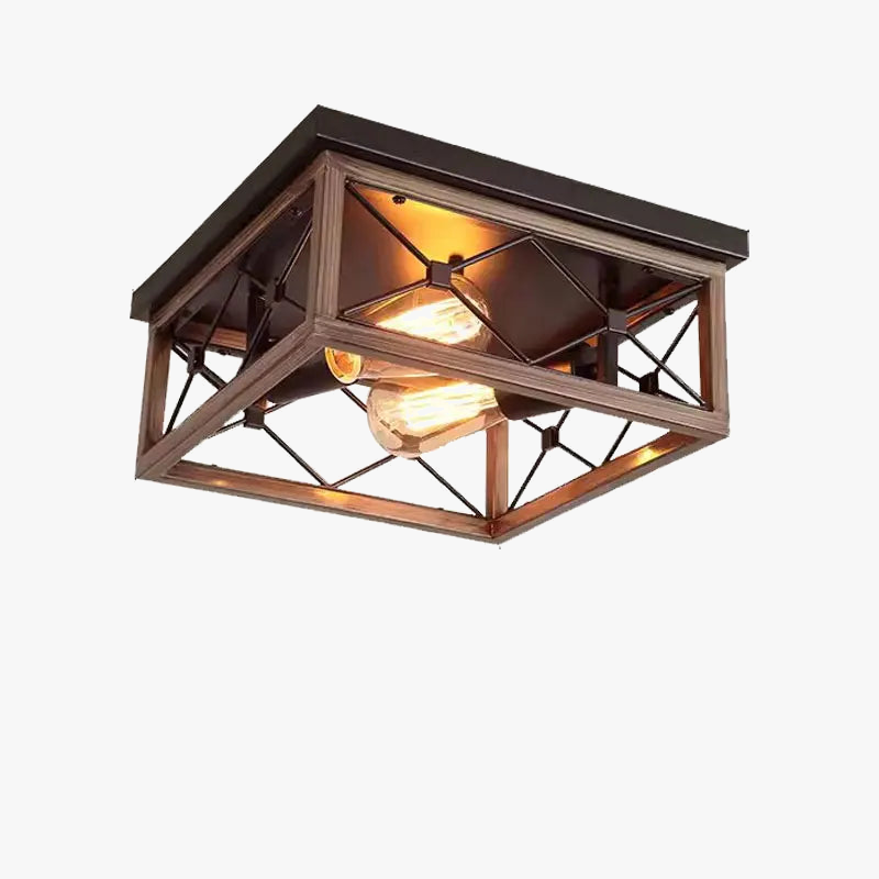 plafonnier carré rétro américain luminaire décoratif idéal