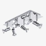 Plafonnier chromé à 6 spots LED