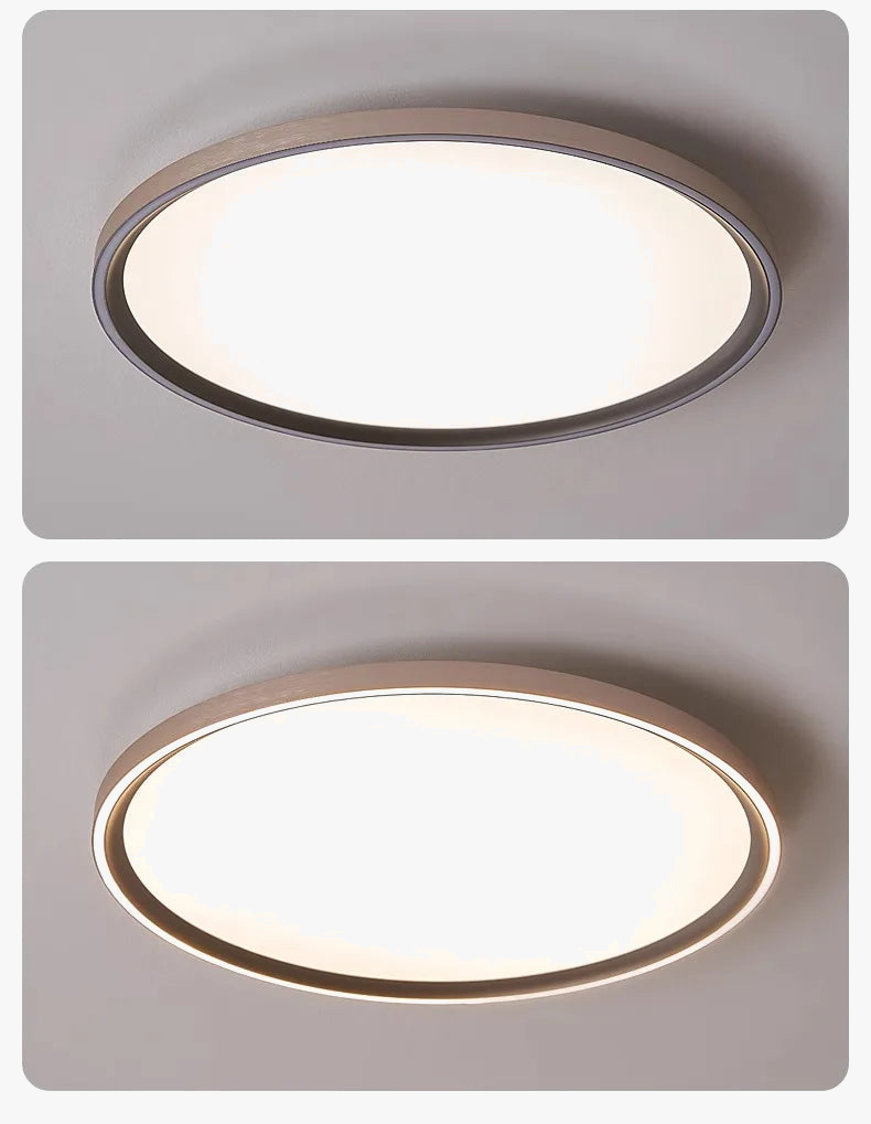 plafonnier circulaire led moderne ultra mince en aluminium et acrylique