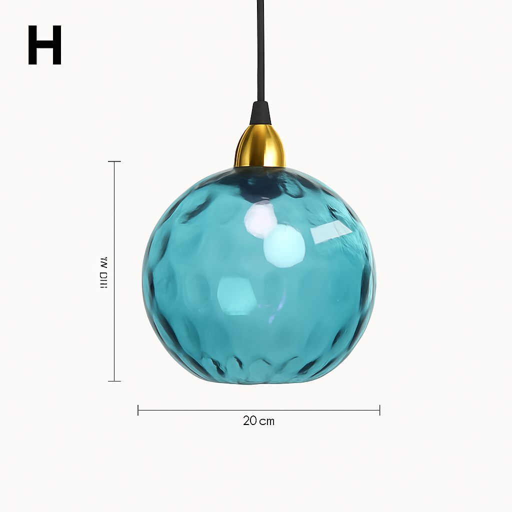plafonnier classique en verre coloré design nordique pour intérieur