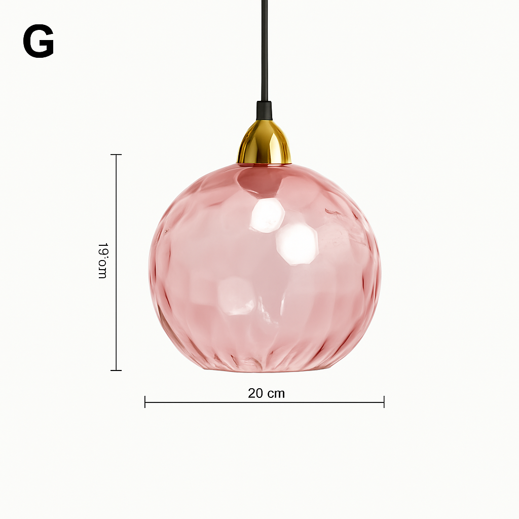 plafonnier classique en verre coloré design nordique pour intérieur